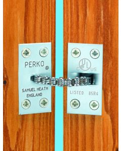 Perko R2 inbouw deursluiter met rechte voorplaat, deur tot 50 kg, chroom mat