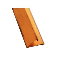 Bronzen tochtstrip met lip, 19 mm, per stuk van 2,40 meter