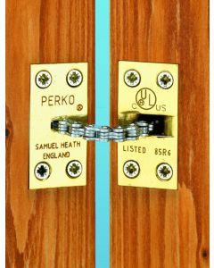 Perko R2 inbouw deursluiter met rechte voorplaat, deur tot 50 kg, messing