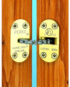 Perko R1 inbouw deursluiter met ronde voorplaat, deur tot 50 kg, messing