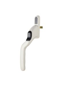 Winlock 0141 serie, links verkropt, niet afsluitbaar, wit RAL9001 met zwarte knop